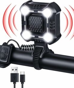 140dB Electric Bike Horn with Front Light EA86