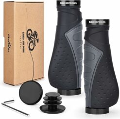 Ergonomic Bicycle Handlebars Grips Shock Absorbing Dual-Density Silicone EA33